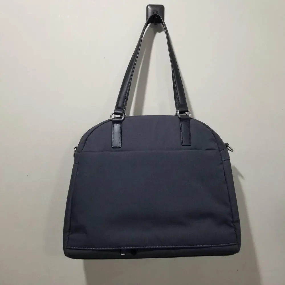 Lo & Sons OMG Nylon Bag Womens Gray Silver Azure Laptop Travel Tote OG 2 Work